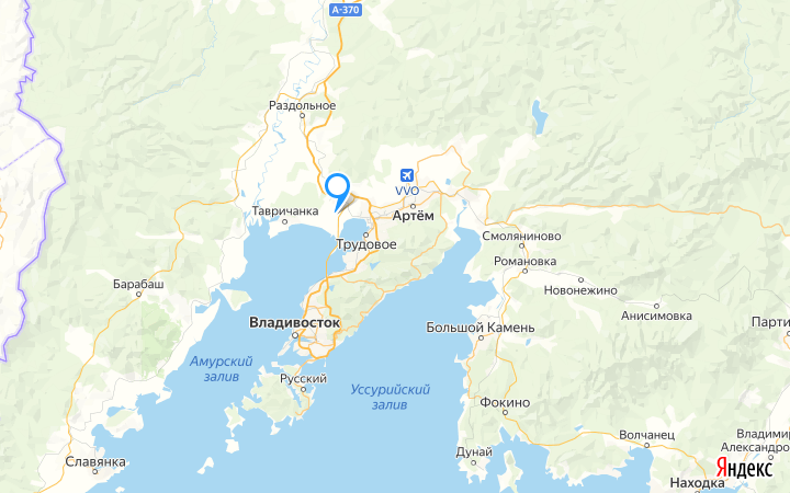 Ориентировочное место расположения города Спутник