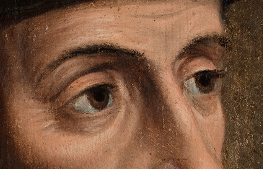 Такие печальные глаза.  Трое детей умерли в младенчестве. Вскоре умерла жена. Видимо, карма такая.    «Предопределением мы называем предвечный замысел Бога, в котором Он определил, как Он желает поступить с каждым человеком» (Жан Кальвин).