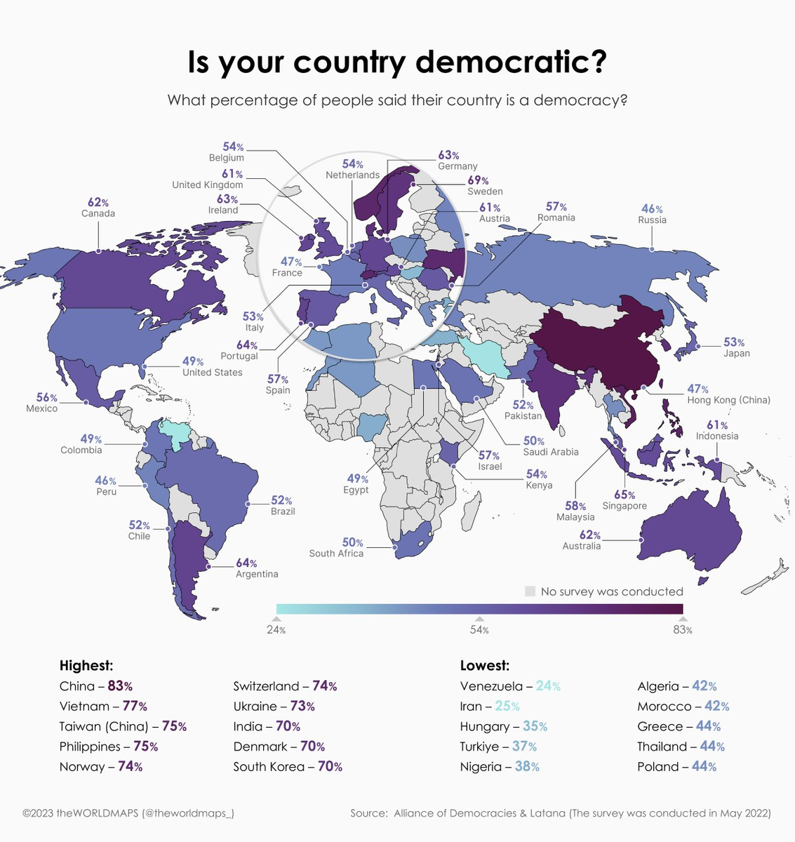 Демократическая карта мира