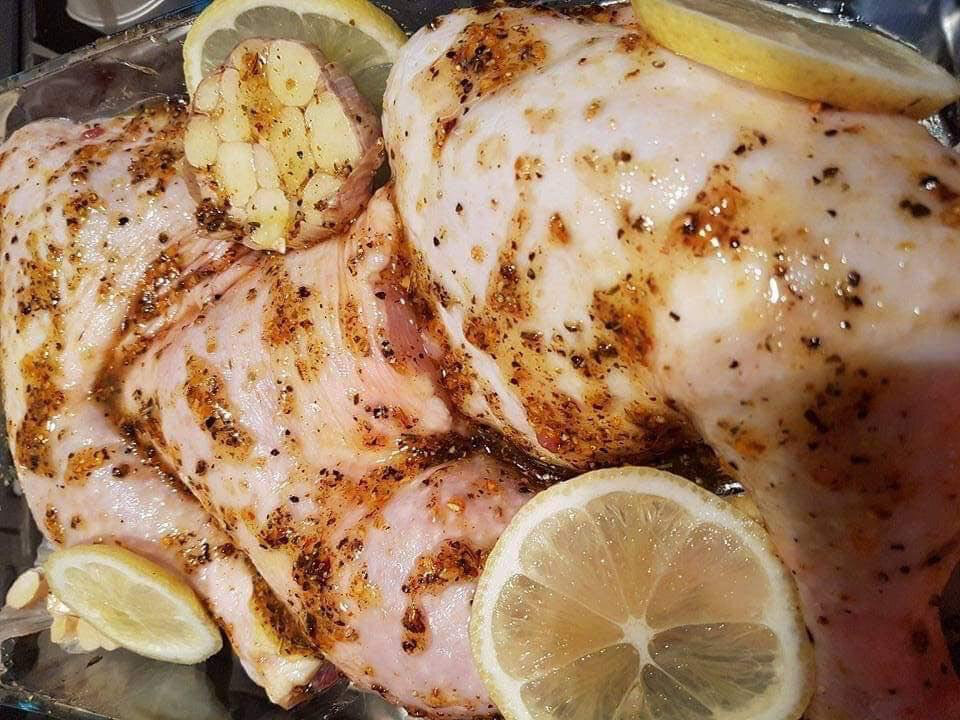 Курица запеченная в духовке с лимоном