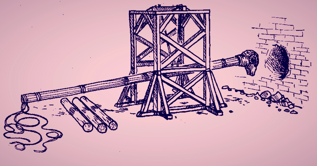 Таран изобрели примерно в 4 веке до н.э., если посмотреть внимательнее на картинку, догадаемся, откуда взялся фразеологизм "как баран на новые ворота".