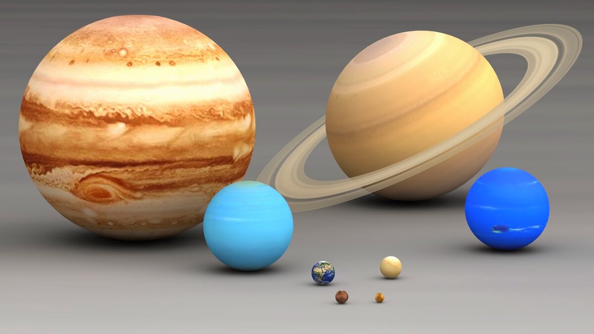 Юпитер и Сатурн сравнение. Источник фото: yandex.ru/images