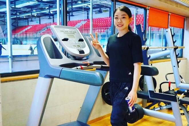 Рика Кихира на тренировке