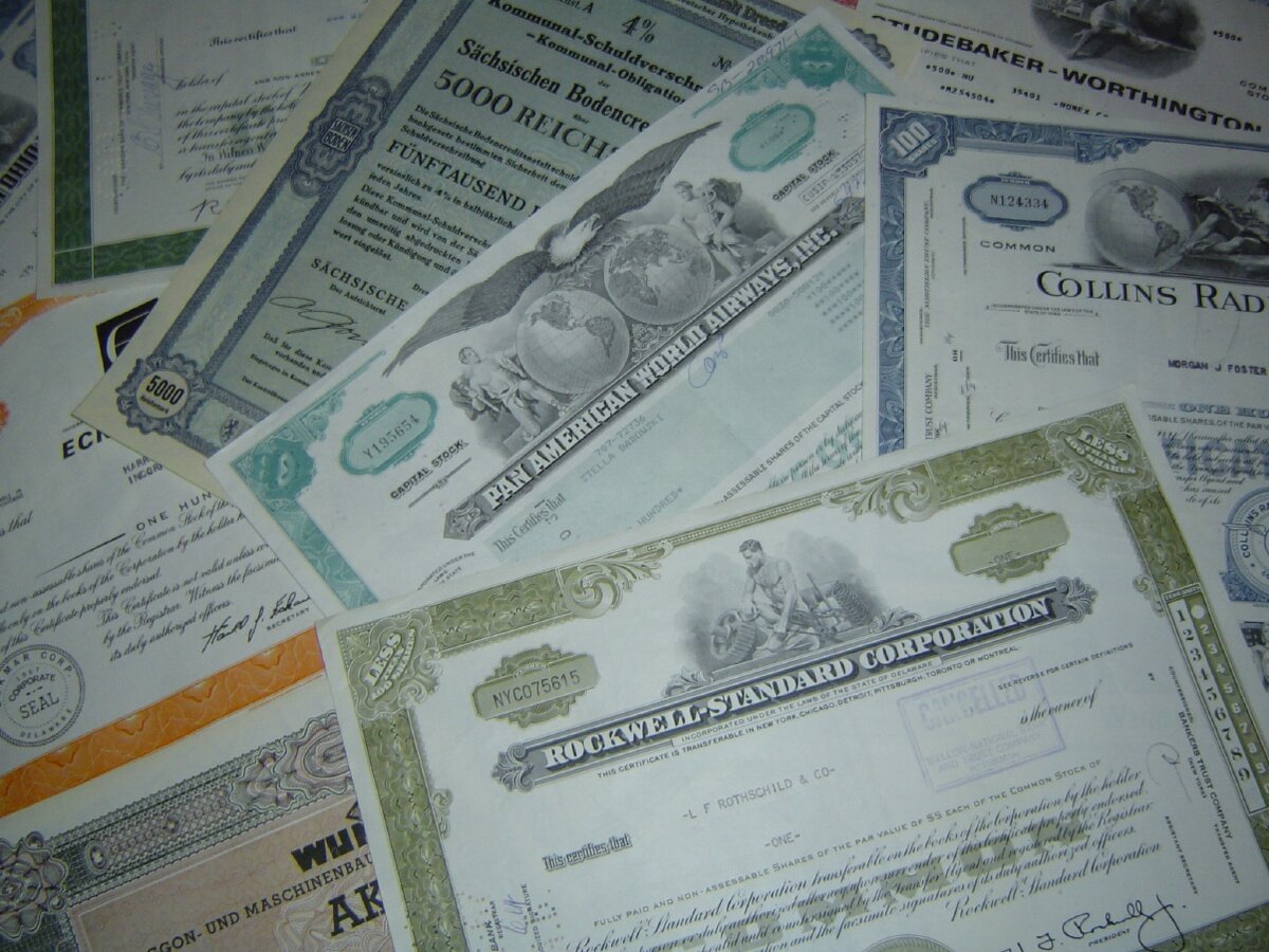 Когда-то акции были такими