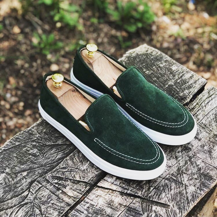 Замшевые слипоны SALADIN SHOES