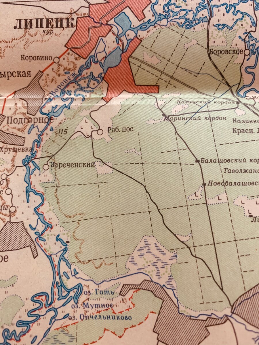 карта Липецка