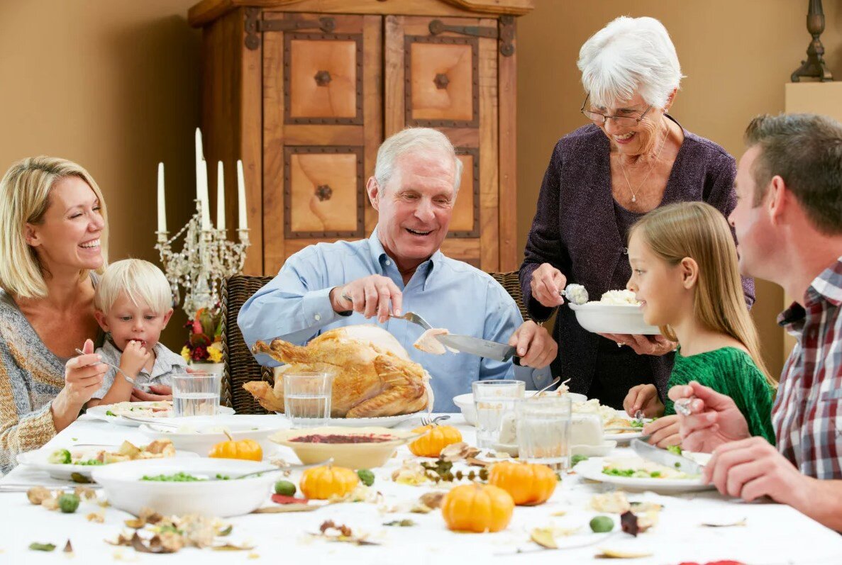 День Благодарения в США семья