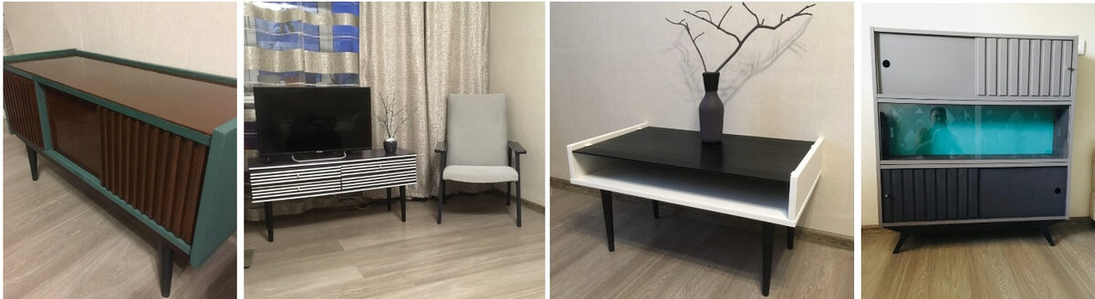 Переделанная на новый лад советская мебель отлично смотрится в интерьере