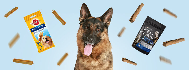 Обзор 2-х собачьих лакомств для чистки зубов от налёта