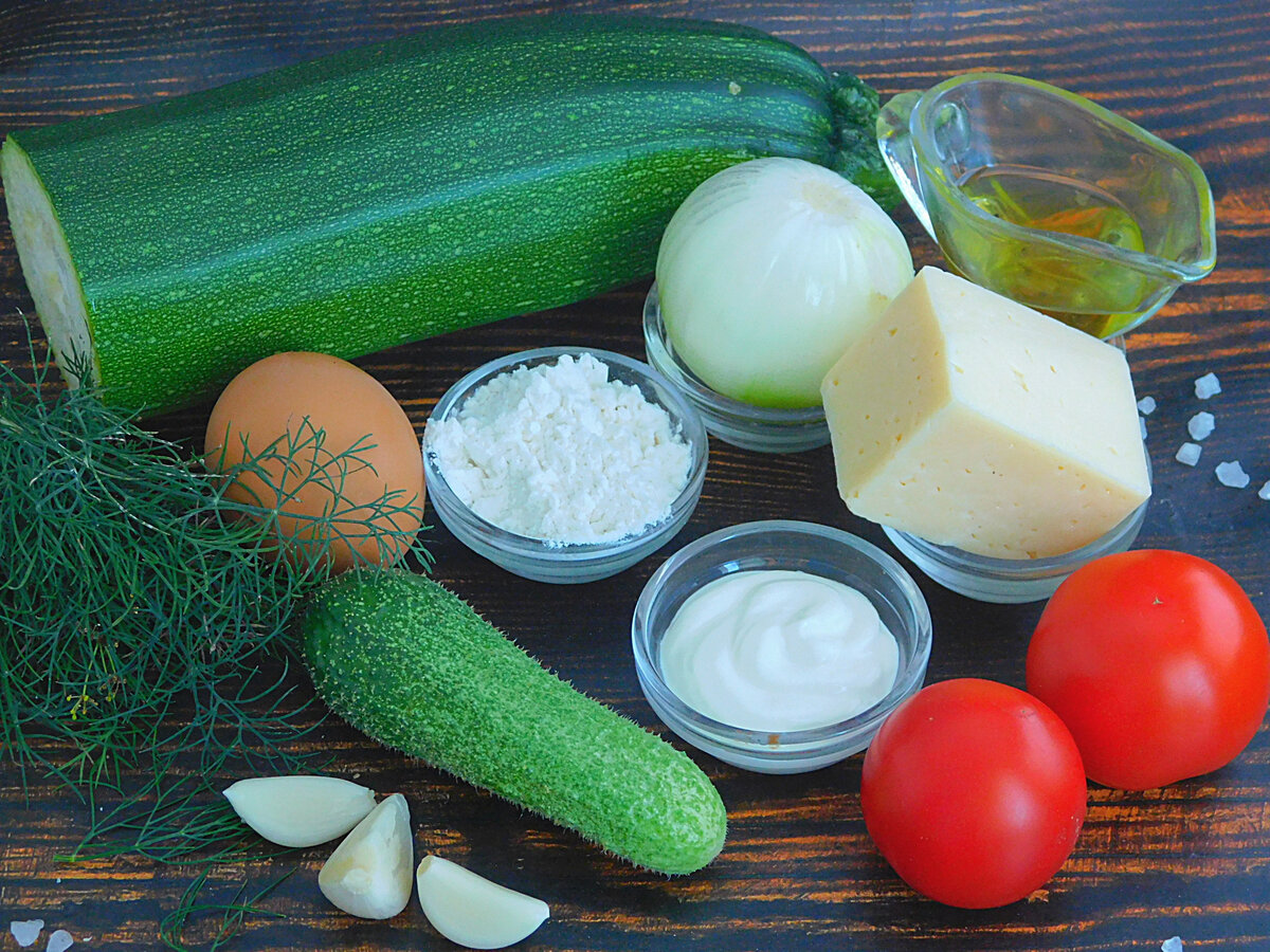 Ингредиенты для приготовления торта из кабачков