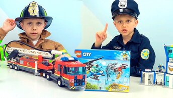 Полицейские и Пожарные Лего Сити и Даник - Новые наборы Полиции и Пожарных для детей