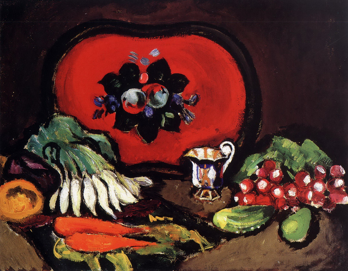 Петр Кончаловский "Поднос и овощи", 1910 год
