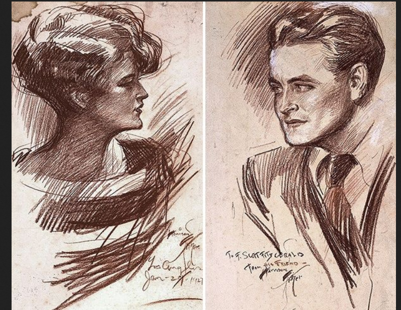 Не знаю художника. Портреты Зельды и Скотта Фицджеральд