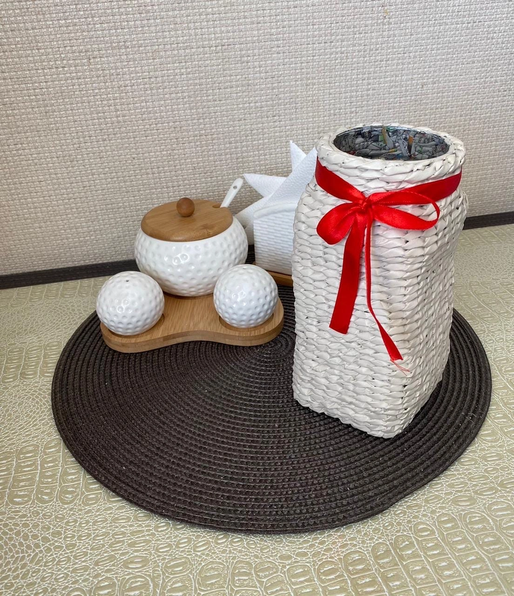 Ваза из бумажной эко-лозы