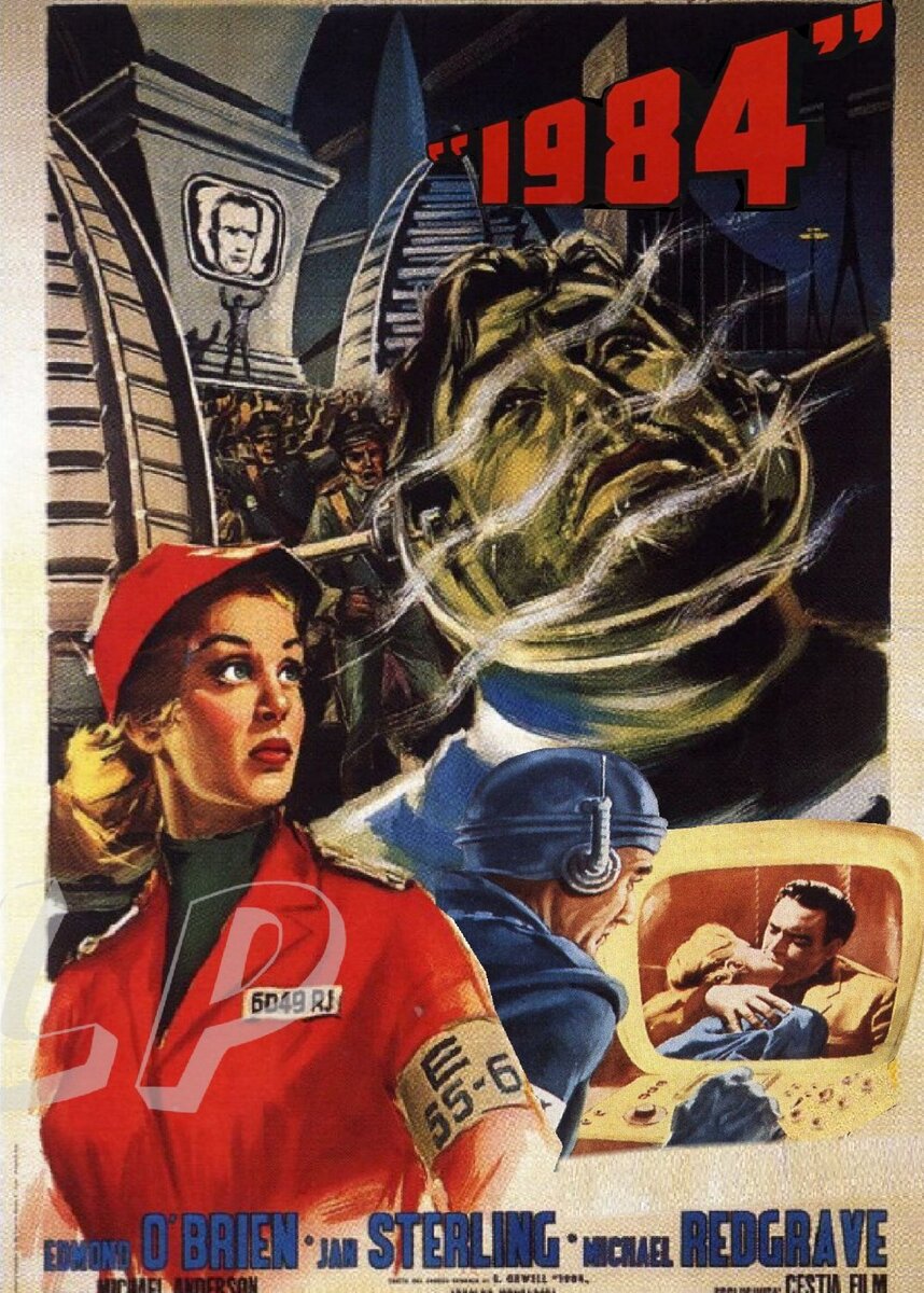 Обложка и кадры из фильма "1984" 1956г.