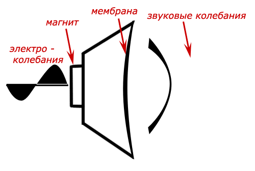 Как работает динамик схема