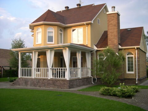  Загородный дом с открытой верандой