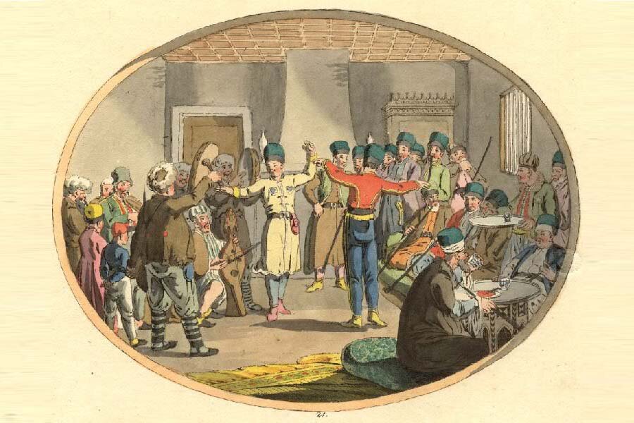 Народные развлечения крымских татар. Картина Христиана Гейслера. 1804 год 