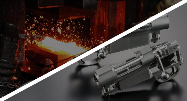 собранный ресивер с затворной группой и спуском Mayfair M98