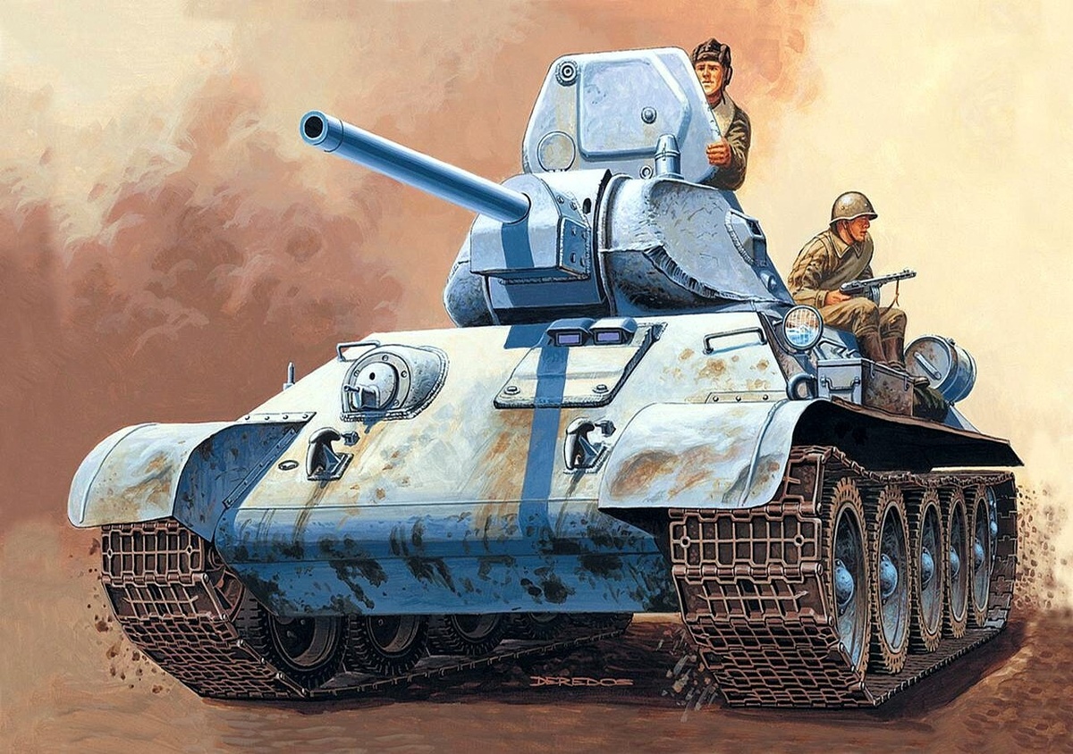 Советский танк Т-34. Источник иллюстрации: https://pinturas-sgm-tanques.tumblr.com 