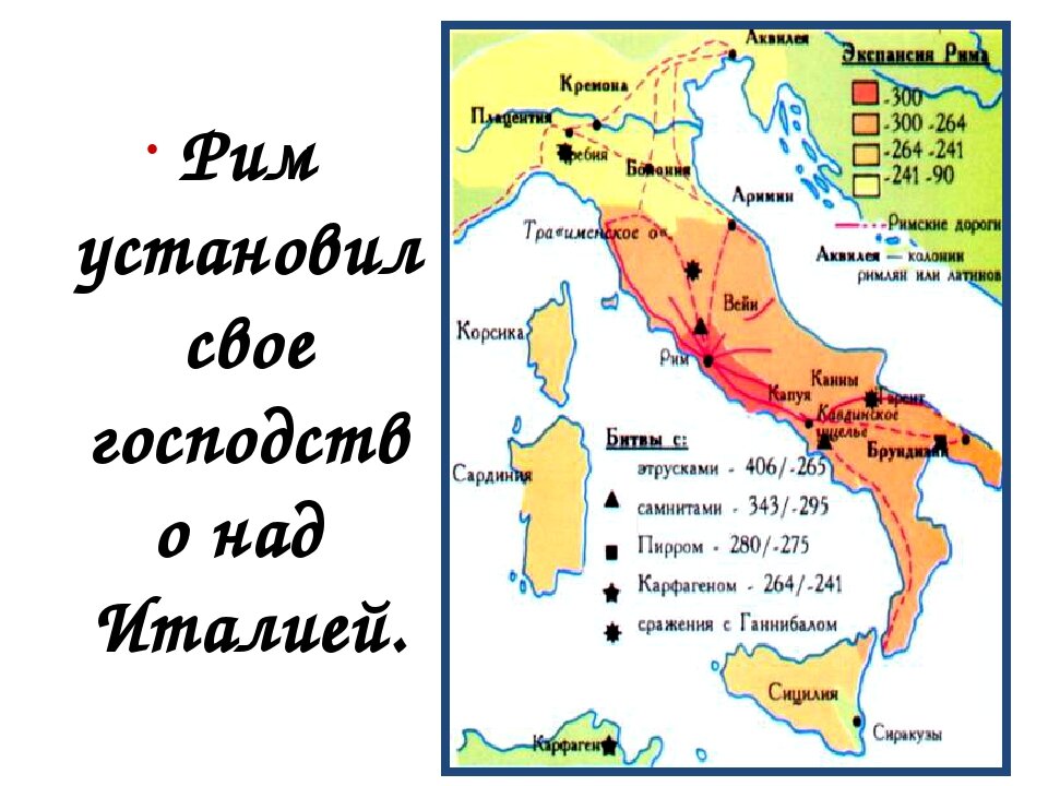 Нашествие галлов на рим карта