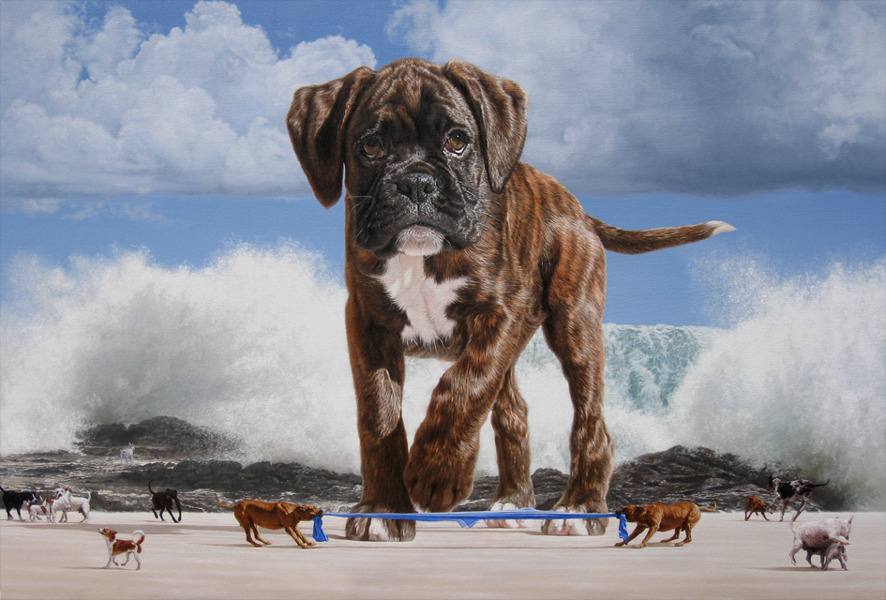 THE RISING SEA 2009, Oil on canvas, 180 x 120cm