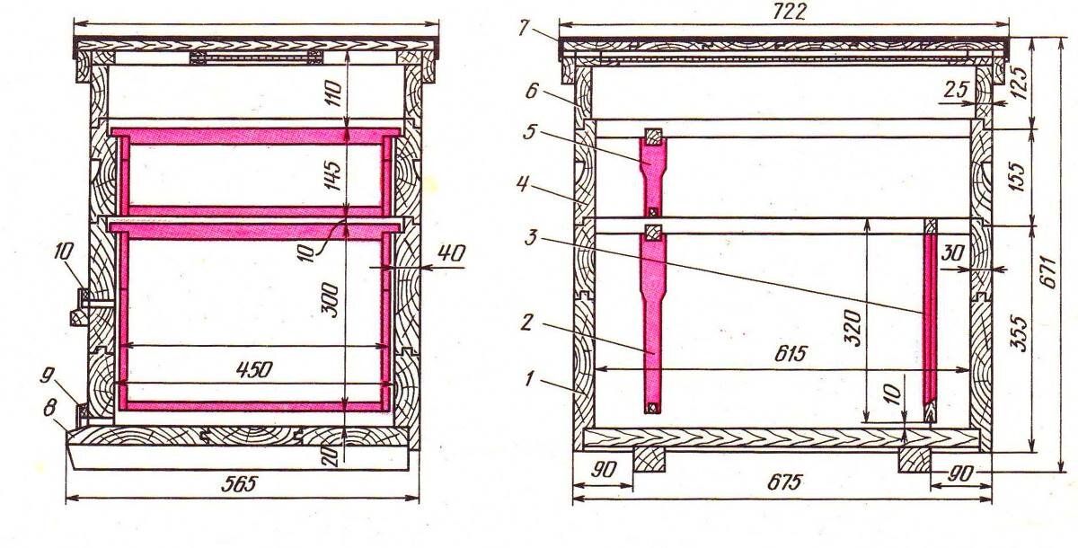 Улей-лежак на 24 рамки своими руками: чертежи, размеры, пошаговая инструкция по изготовлению