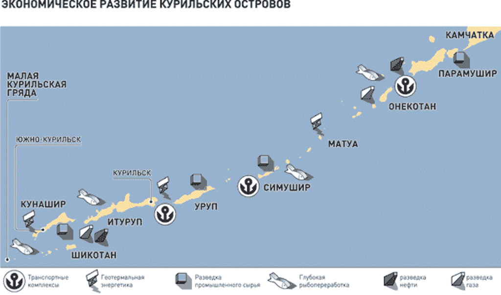 Курильские острова подробная карта