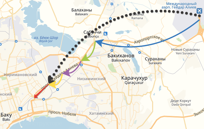Схема аэропорта баку