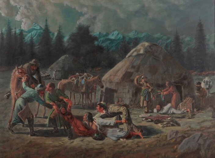 Умыкание невесты, 1937. Холст, масло. Фото: gmirk.kz