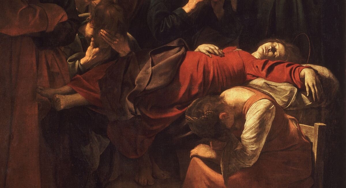 Фрагмент картины Караваджо «Успение Богоматери» 
