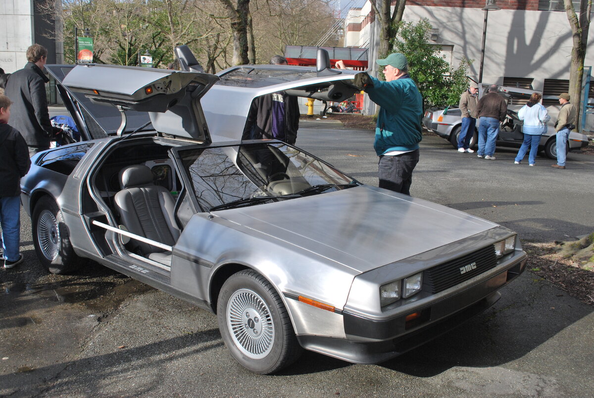 Тусовка клуба владельцев DeLorean в Калифорнии.