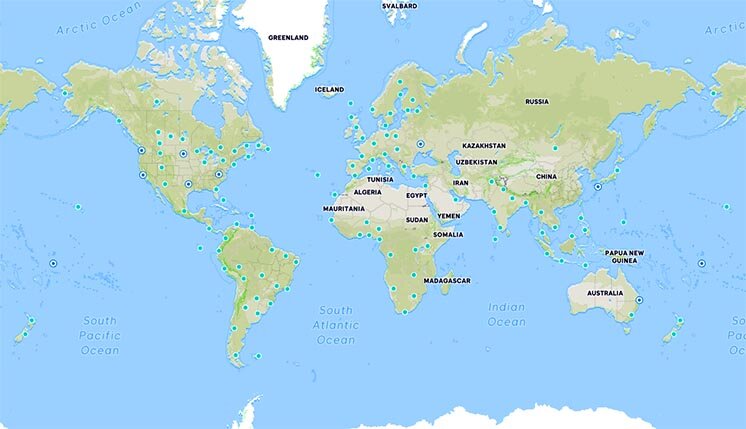 Мапа міжнародного страйку від 20 вересня
