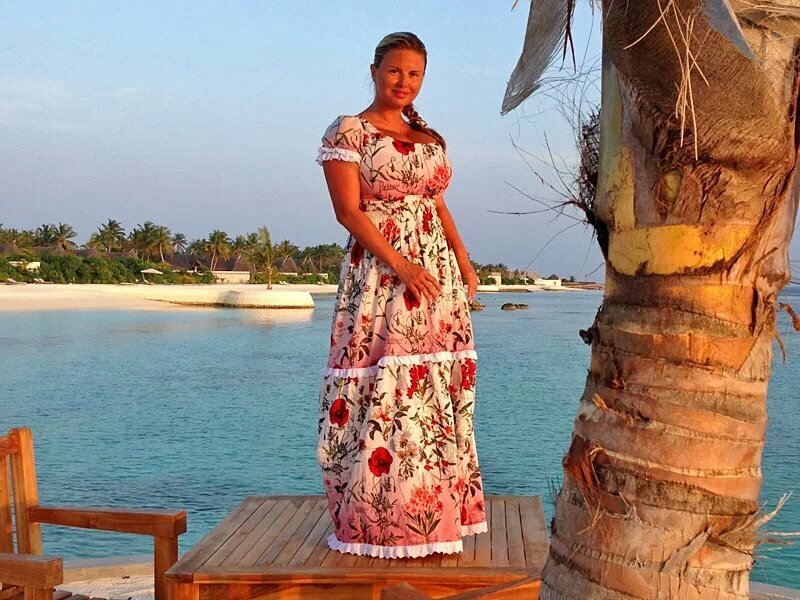 Анна Семенович на Мальдивах