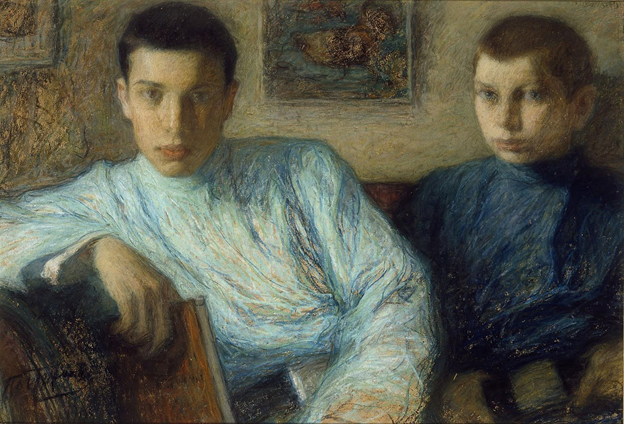 Борис Пастернак и его младший брат Александр. Автор их отец художник Л.О. Пастернак.