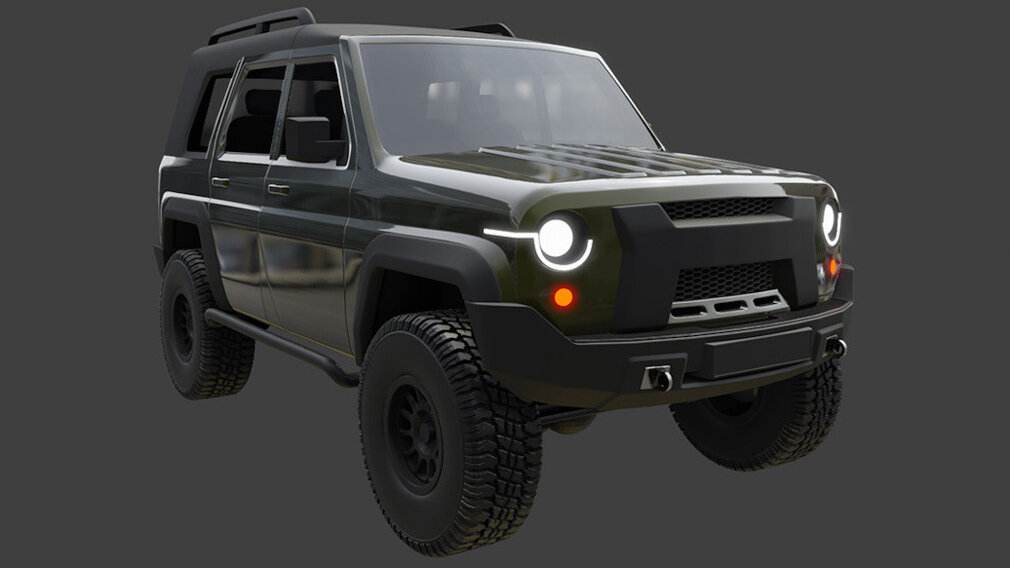Рендер возможного внешнего вида нового УАЗ Hunter