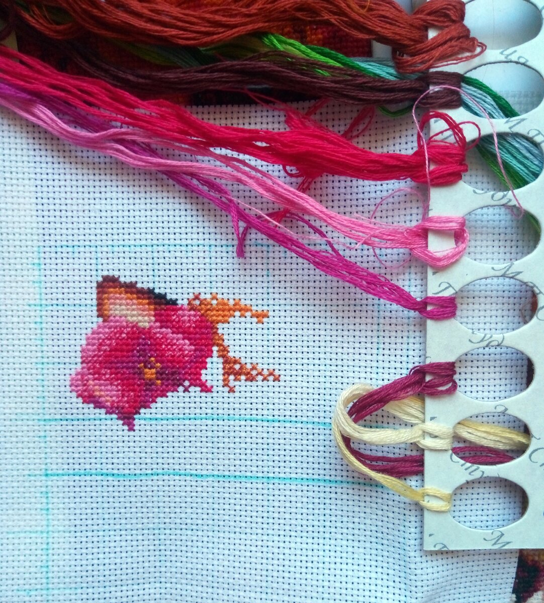 отшив схемы "Рыжая прелестница  лиса" м-359