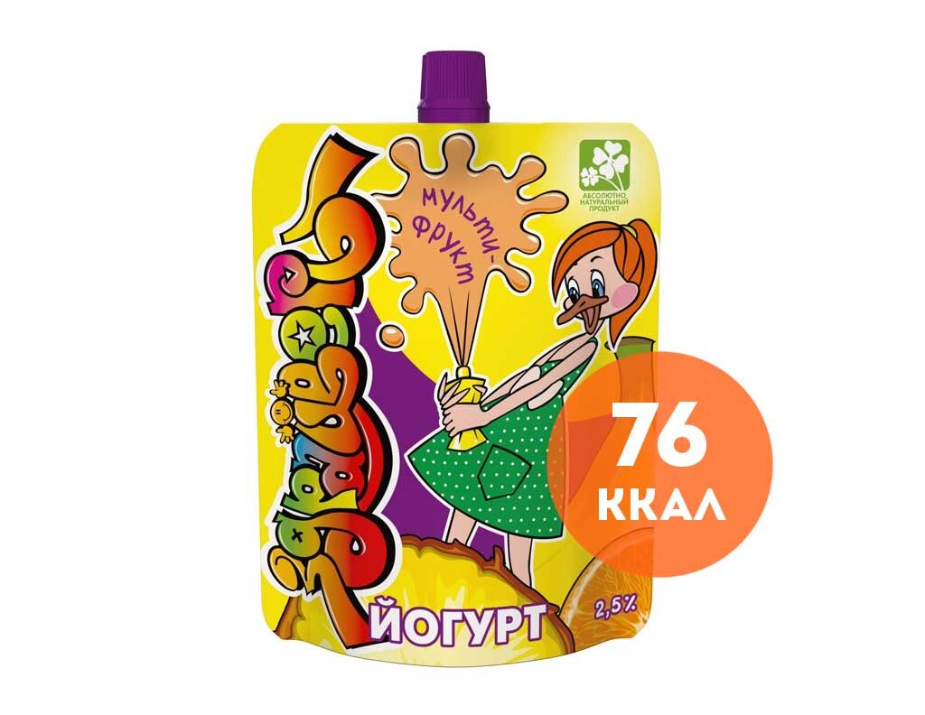 Разбор состава: Йогурт Здрайверы мультифрукт 2.5% - Calorizator
