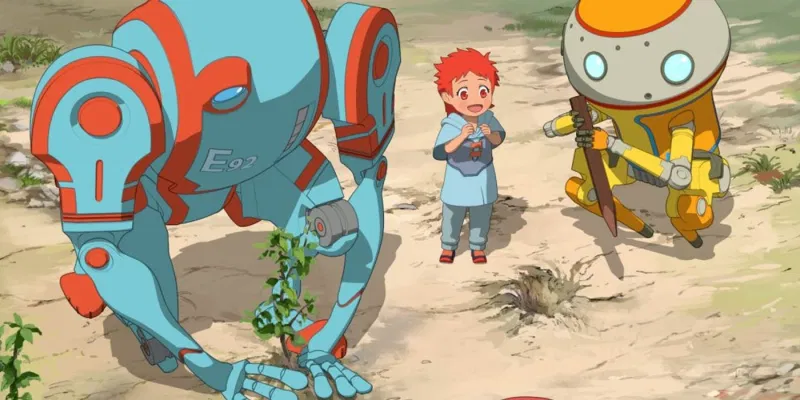 5. Эдем / Eden, Это аниме нам повествует о том как: "Человечество уже 1000 лет не осквернят мир своим присутствием, поэтому там царят спокойствие, безмятежность и красота — разумные роботы ухаживают за деревьями и берегут природу. Но однажды два сельскохозяйственных робота обнаруживают капсулу с человеческим детёнышем и решают тайно вырастить находку, а поскольку вера в людей в Эдеме-3 жестоко карается, им приходится бежать в общину, где живут инакомыслящие роботы. Через несколько лет подросшая девушка Сара задается экзистенциальными вопросами, и теперь ей предстоит разгадать тайну своего происхождения." Аниме пока-что выходит, но подаёт очень классный сюжет. Невероятное аниме советую к просмотру