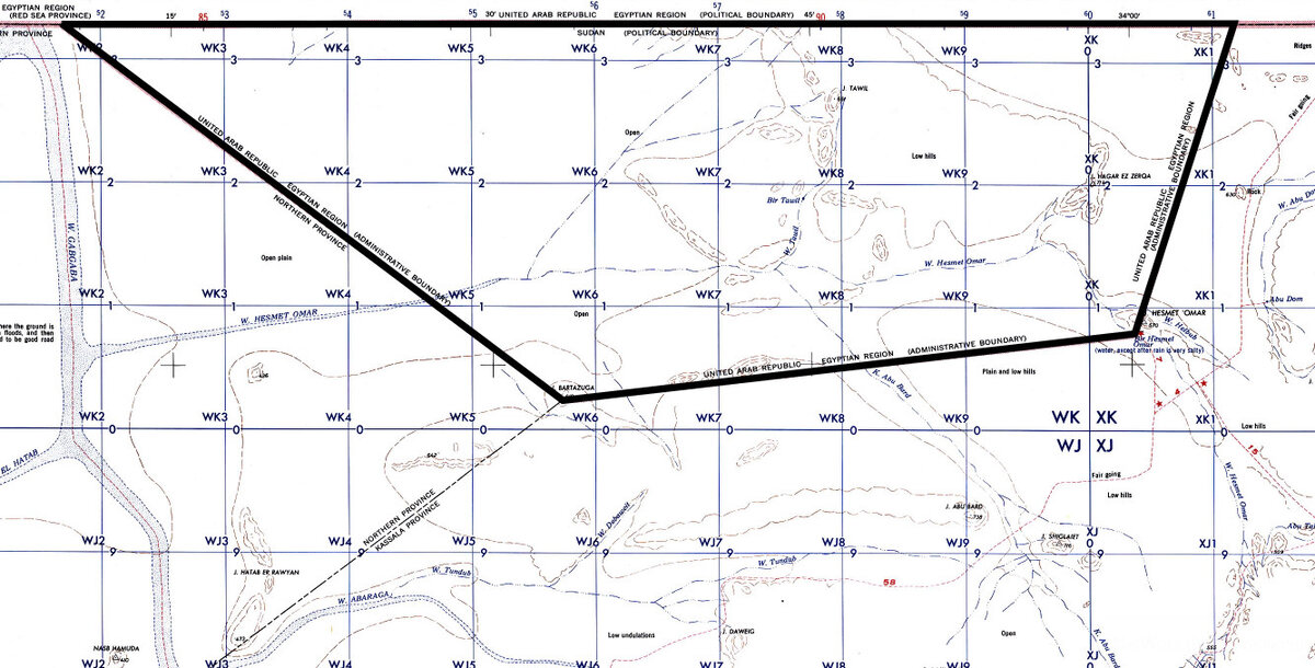 Топографическая карта нечейной пустыни