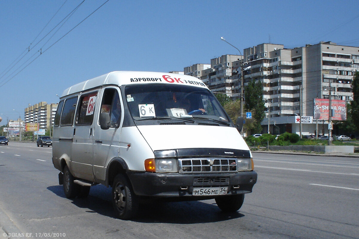 ГАЗель маршрута № 6к Улица Космонавтов — Аэропорт на проспекте Маршала Жукова