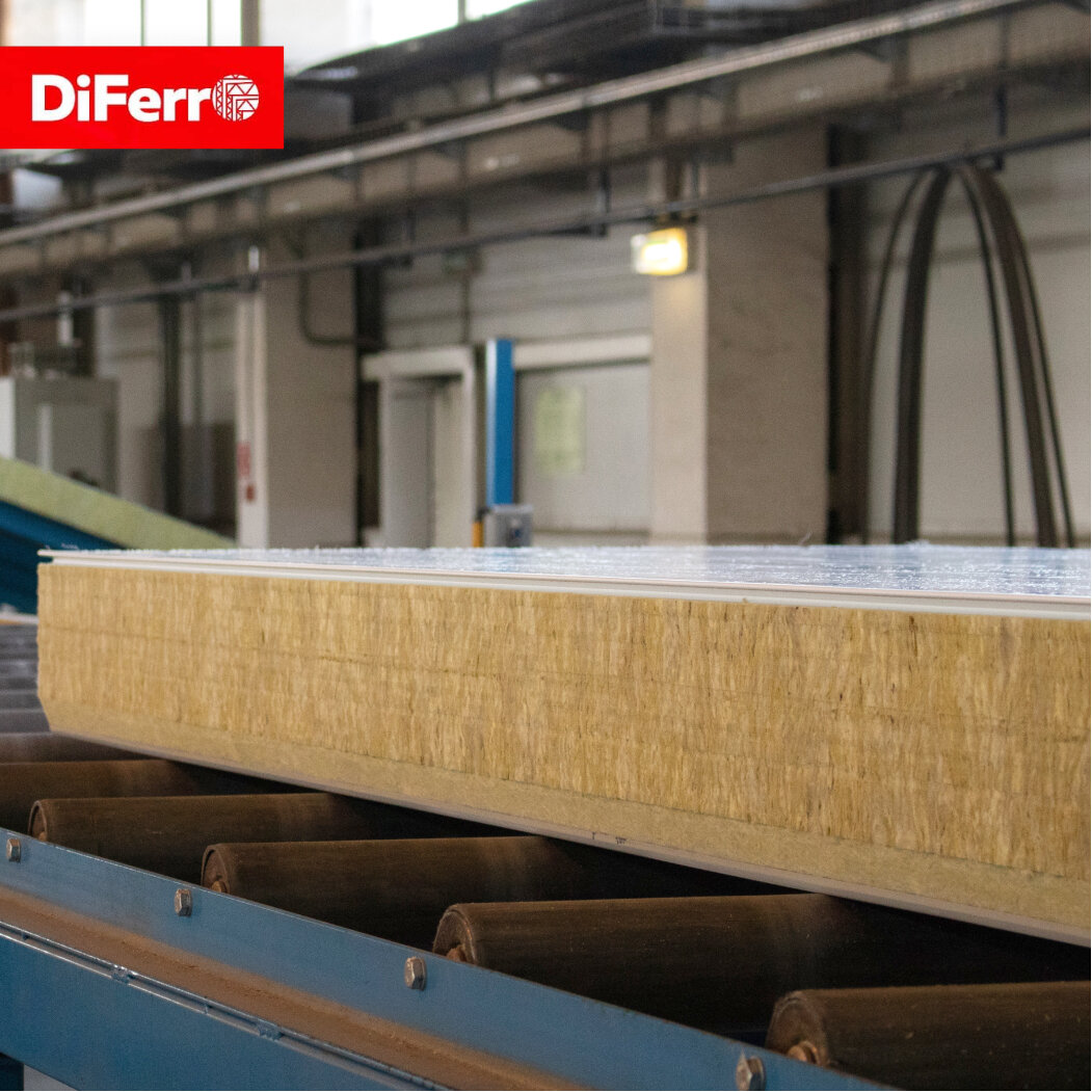 Сэндвич-панель DiFerro с минераловатным утеплителем