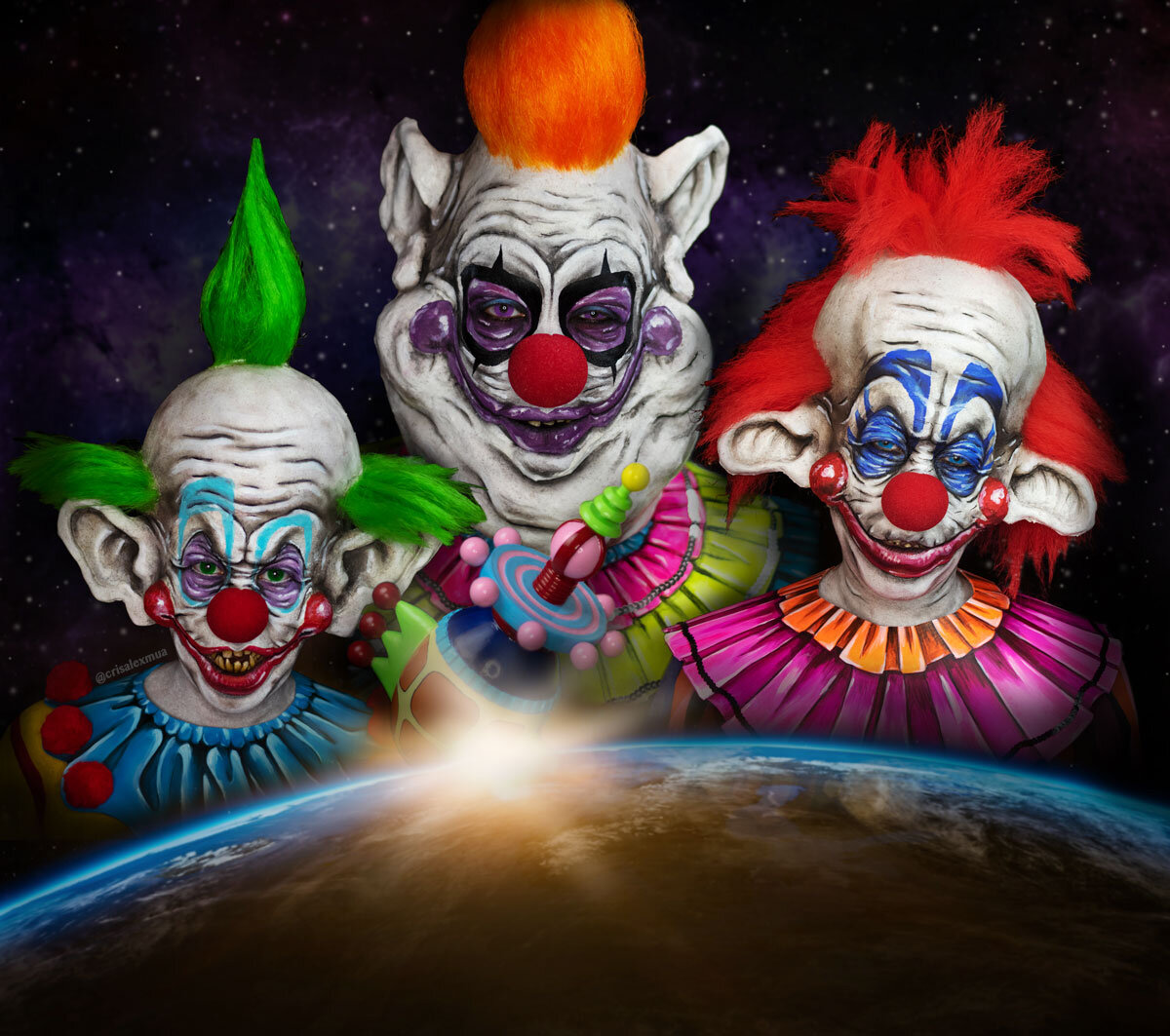 Риви и клоун. Killer Klowns from Outer Space. Killer Klowns Space.