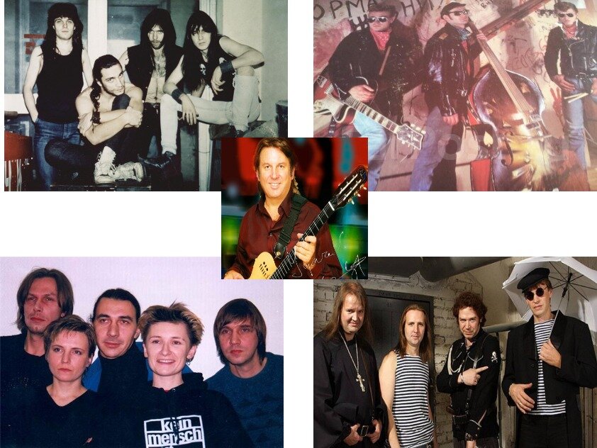 Группы Черный Обелиск, Мистер Твистер, Ночные Снайперы, Монгол Шуудан. Певец Юрий Лоза. Фото взяты на Яндекс.Фото