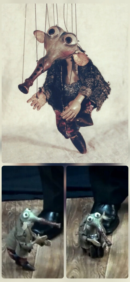 Первое фото с официальной странички театра в ВК, второе и третье стоп-кадры из фильма «Дуду и его друзья» выложенного там же.