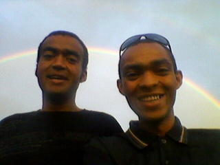 Менинэ с братом на гражданке 