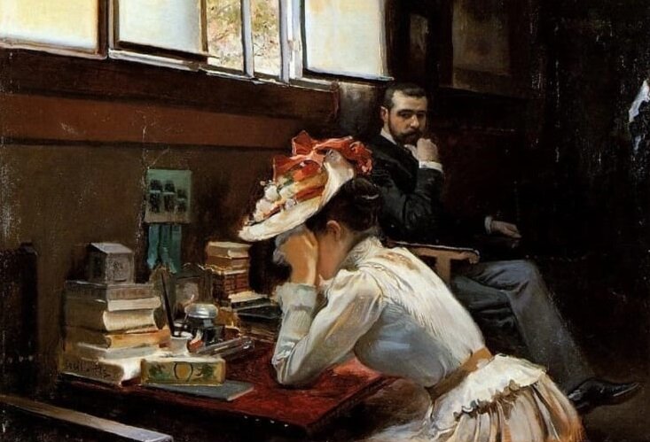 Медовый месяц, 1900. Сесилио Пла (1860-1934), испанский художник и иллюстратор.