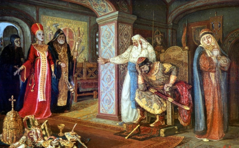 Князь Владимир и Рогнеда. Картина.
