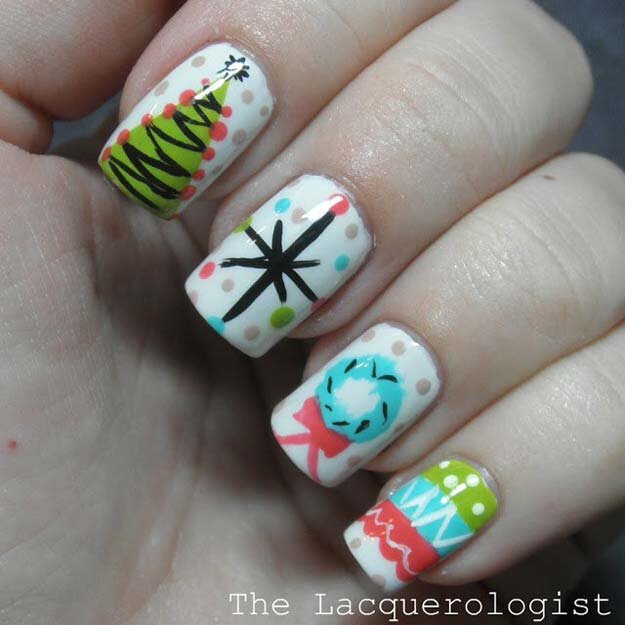 Источник: http://www.casualcontrast.com/2012/12/holiday-nail-art-vintage-christmas-party.html