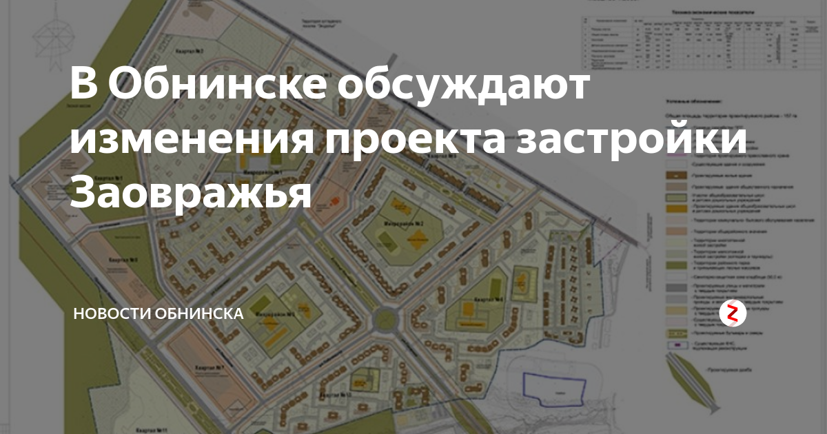 План застройки обнинска до 2030